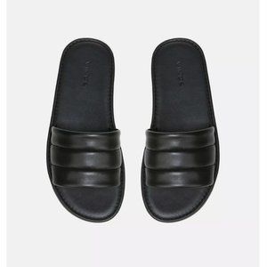 Vince Olina Leather Slip On Slide, Black, Size 6.5, WORN ONCE